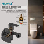 Ocean  Bib Cock 2 way Black - Image 4