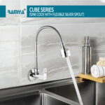 Cube Flexible Sink Cock Silver - Image 4