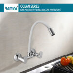Ocean Flexible Sink Mixer White - Image 5