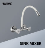 Metro Flexible Sink Mixer White - Image 2