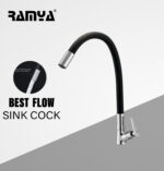 Ramya PACIFIC Flexible Swan Neck Black 360 degree swivel spout For Kitchen Sink Wash Basin Pillar Tap Faucet - Image 4