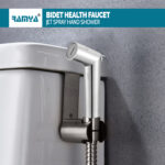 Slide Health Faucet Set with 1 MTR Tube Wall Hook - Image 2