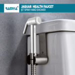 Ramya Jaquar Health Faucets With 1.5 MTR SS Tube Wall Hook Faucet Set - Image 4