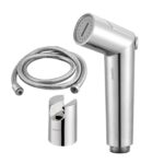 Ramya SLIDING GUN (ABS) Health Faucet with 1 MTR Flexible SS Tube Wall Hook Faucet Set