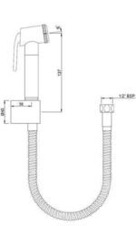 PTMT Health Faucet With 1 MTR Tube Wall hook - Image 4