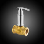 Ramya Concealed Brass 20mm For Bathroom and Kitchen Chrome Finish Concealed Tap Stop Valve Faucet (Wall Mount Installation Type) - Image 2