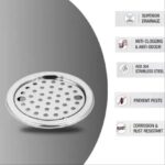 Ramya Floor Stainless Steel Push Down Strainer - Image 4
