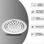 Ramya Floor Stainless Steel Push Down Strainer - Image 3