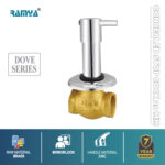 Ramya DOVE Concealed Tap 20mm Brass For Bathroom and Kitchen Chrome Finish Stop Valve Faucet