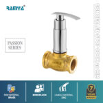 Ramya Concealed Brass 20mm For Bathroom and Kitchen Chrome Finish Concealed Tap Stop Valve Faucet (Wall Mount Installation Type) - Image 3