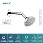 Ramya Crown Shower Head with 9 Inch Arm Rain Flow shower For Bathroom Shower Head - Image 4