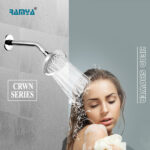 Ramya Crown Shower Head with 9 Inch Arm Rain Flow shower For Bathroom Shower Head - Image 5