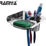 Ramya For Washroom And Toilet Stainless Steel Toothbrush Holder
