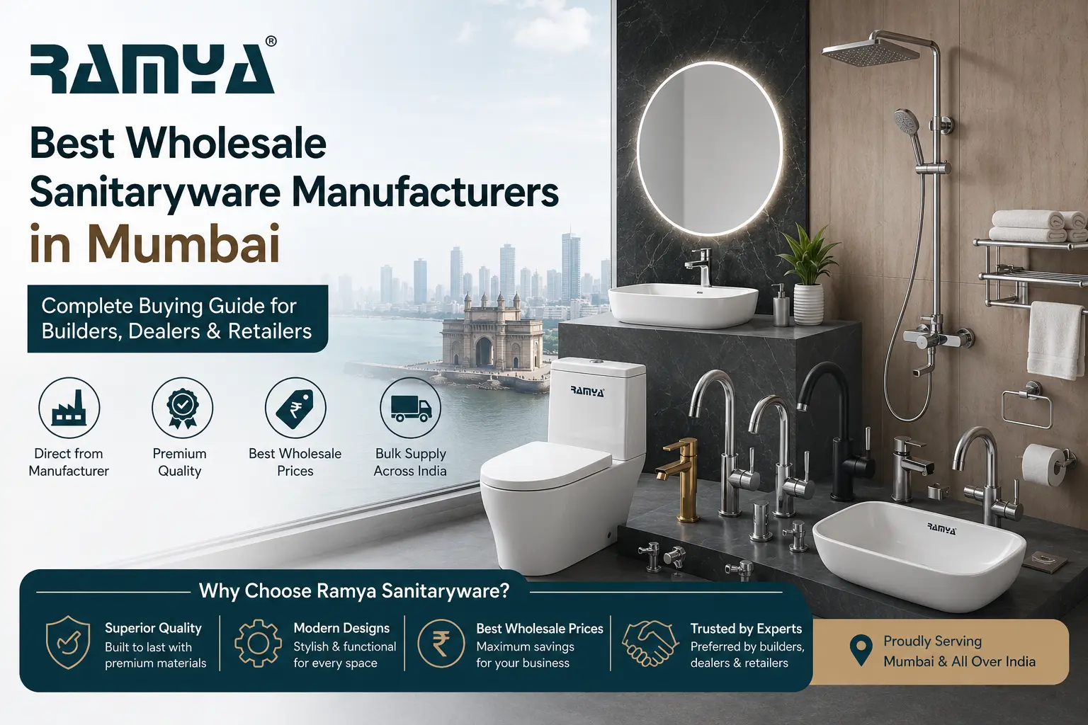 Best Wholesale Sanitaryware Manufacturers in Mumbai – Complete Buying Guide for Builders, Dealers & Retailers