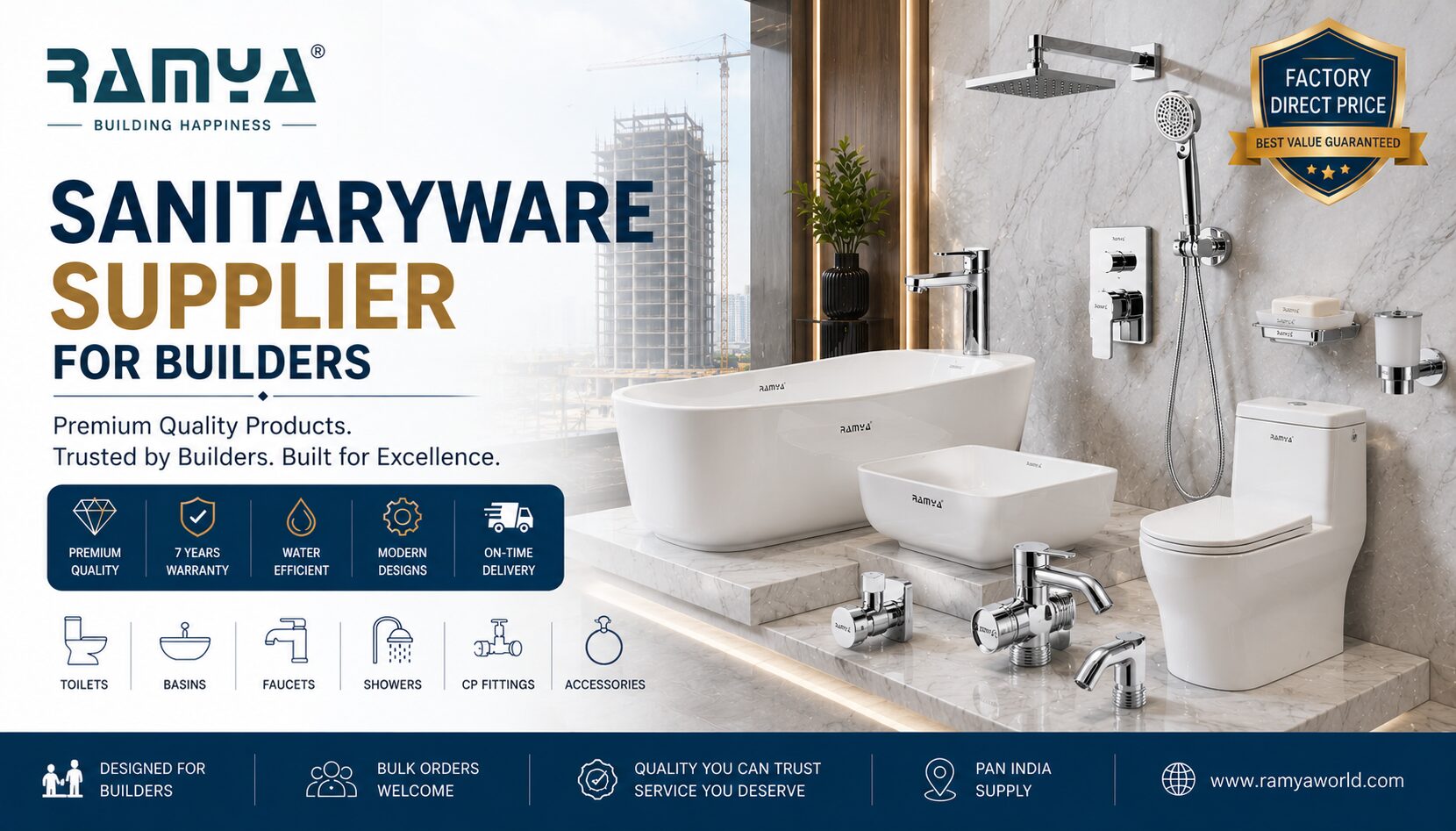 Sanitaryware Supplier for Builders
