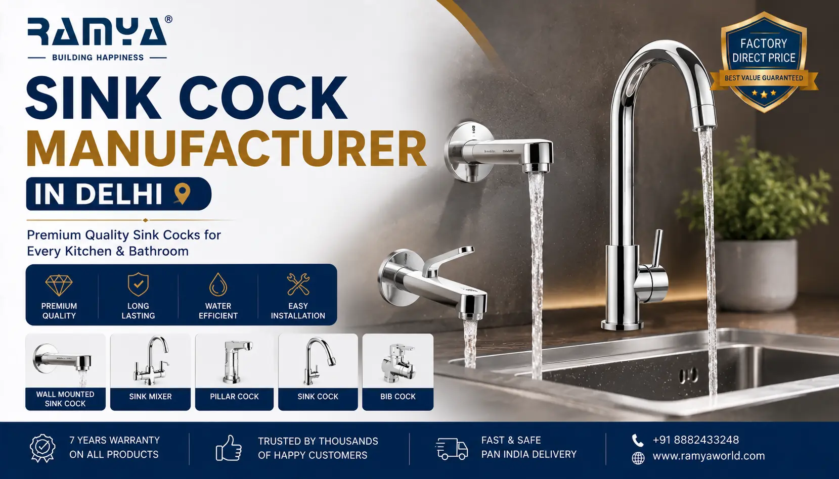 Sink Cock Manufacturer in Delhi