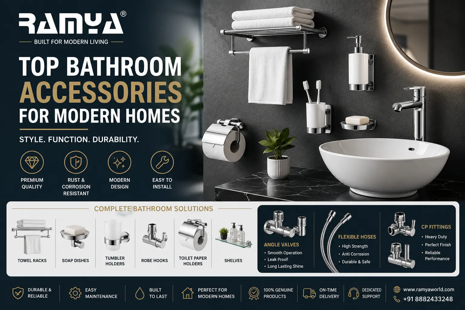 Top Bathroom Accessories for Modern Homes