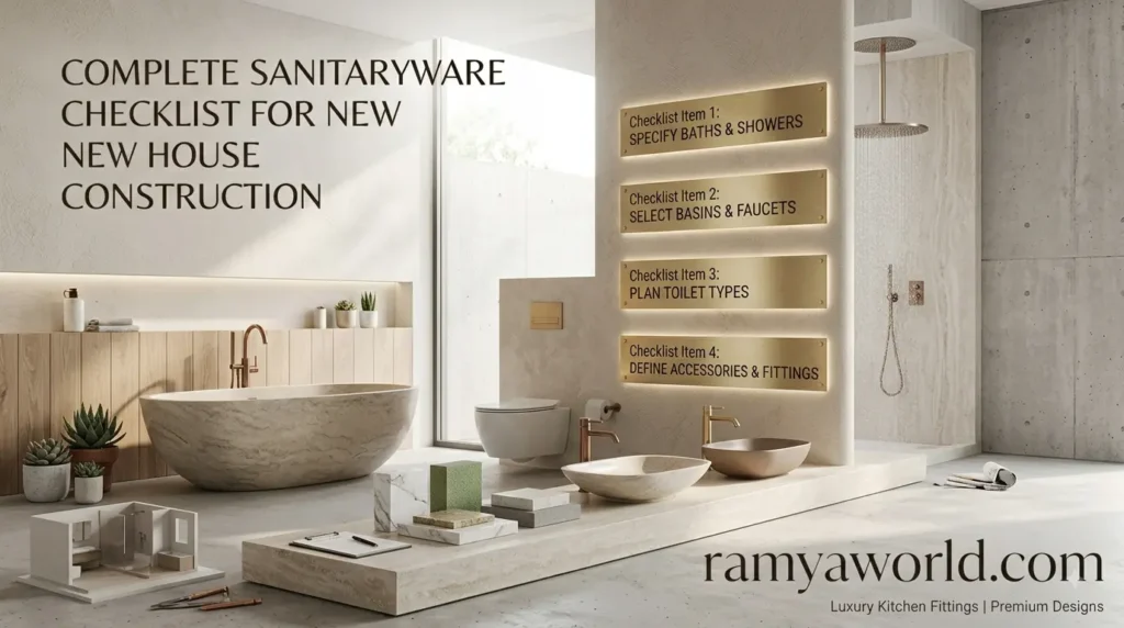 Complete Sanitaryware Checklist for New House Construction