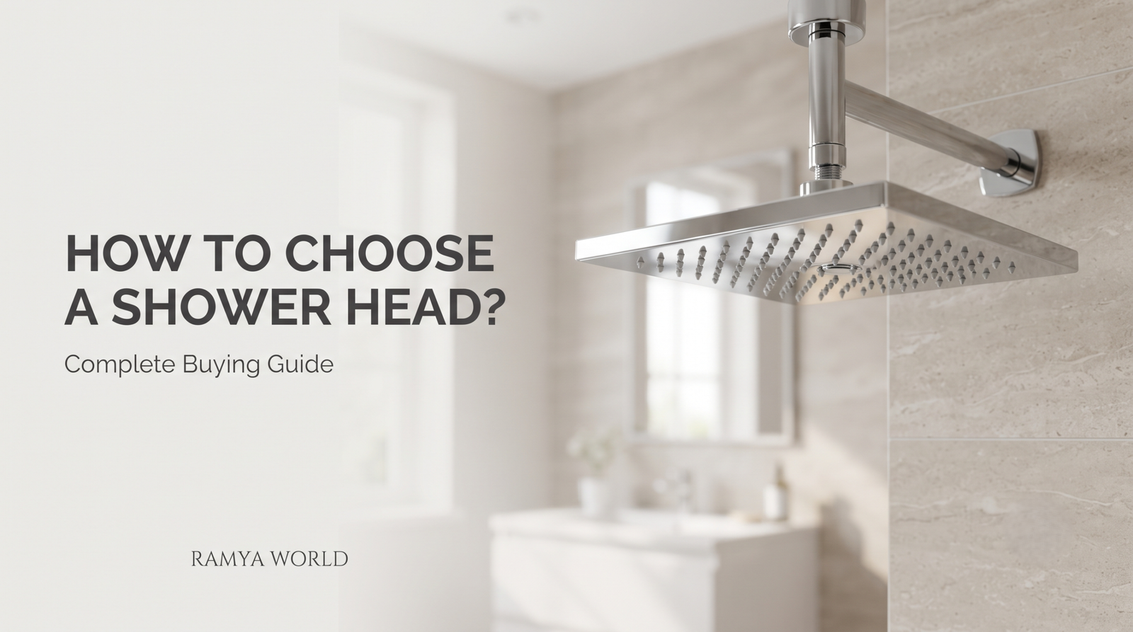 How to choose the right shower head for a bathroom